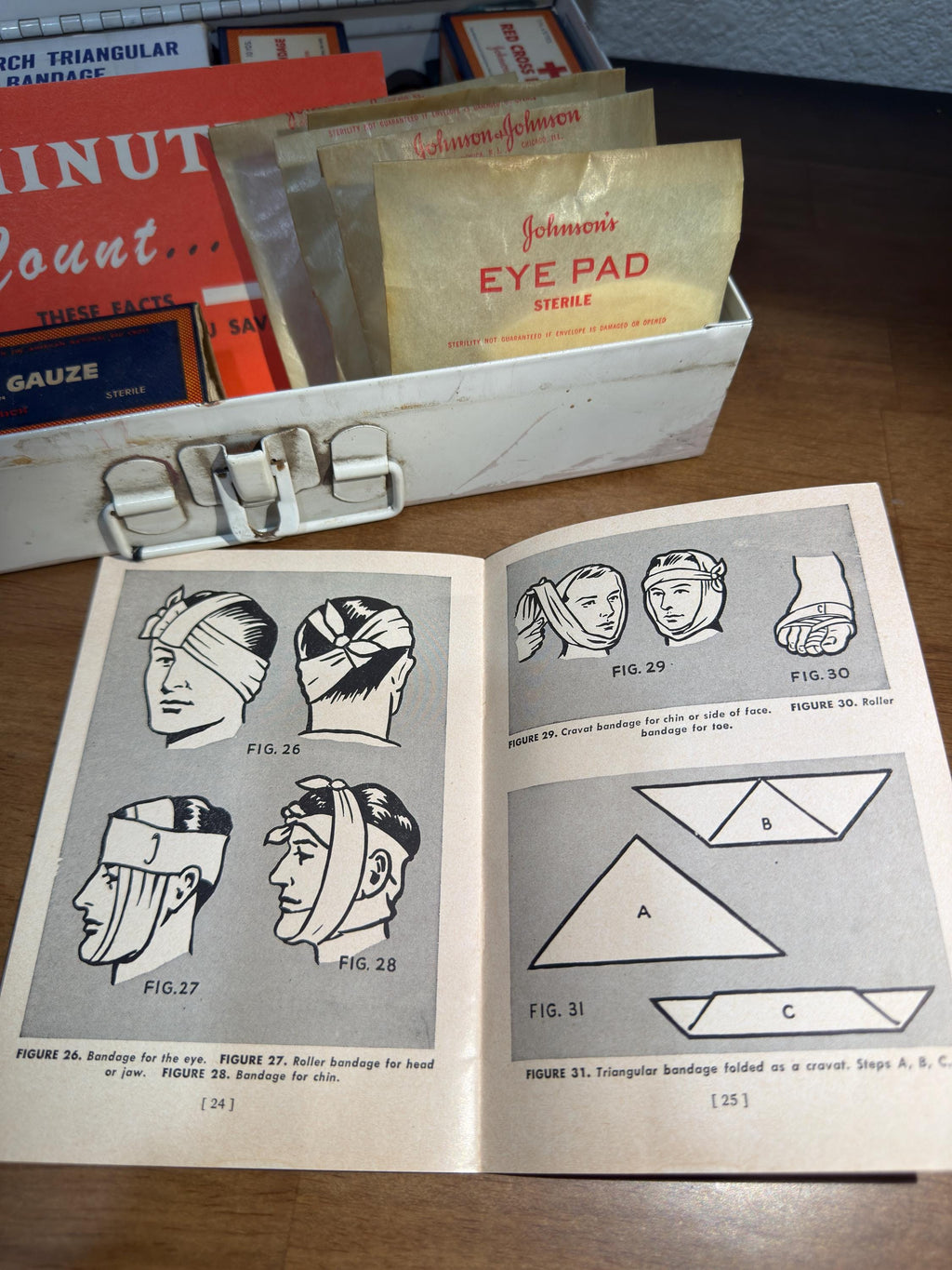 Vintage Johnson & Johnson First Aid kit 1967
