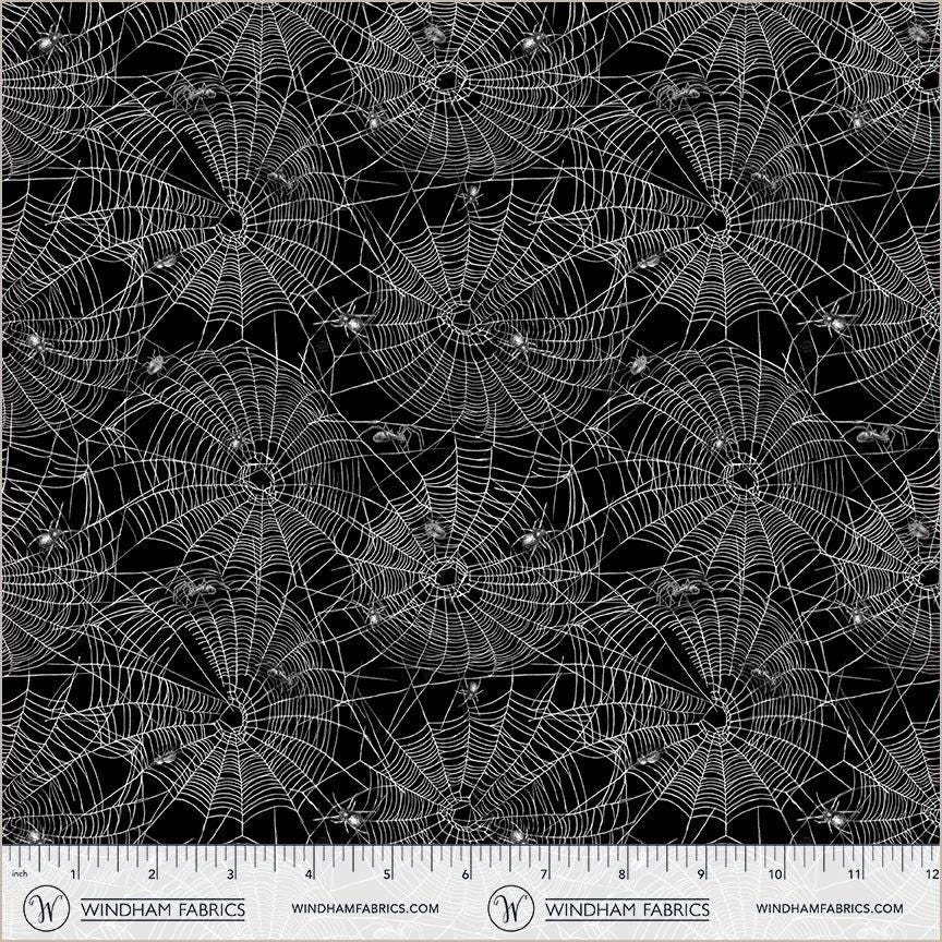 Creepy Critters Spiderweb Print Cotton Fabric Windham Fabrics