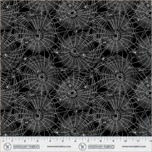 Creepy Critters Spiderweb Print Cotton Fabric Windham Fabrics