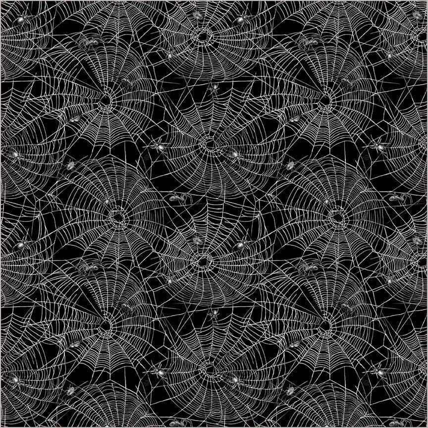 Creepy Critters Spiderweb Print Cotton Fabric Windham Fabrics