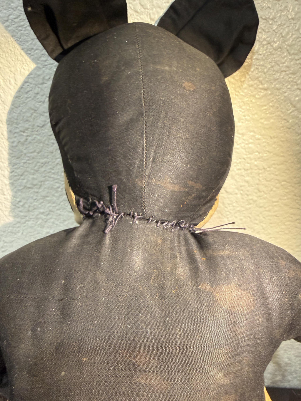 1930s ? Mickey Mouse Cloth Doll 19" Early Disney Charlotte Clark