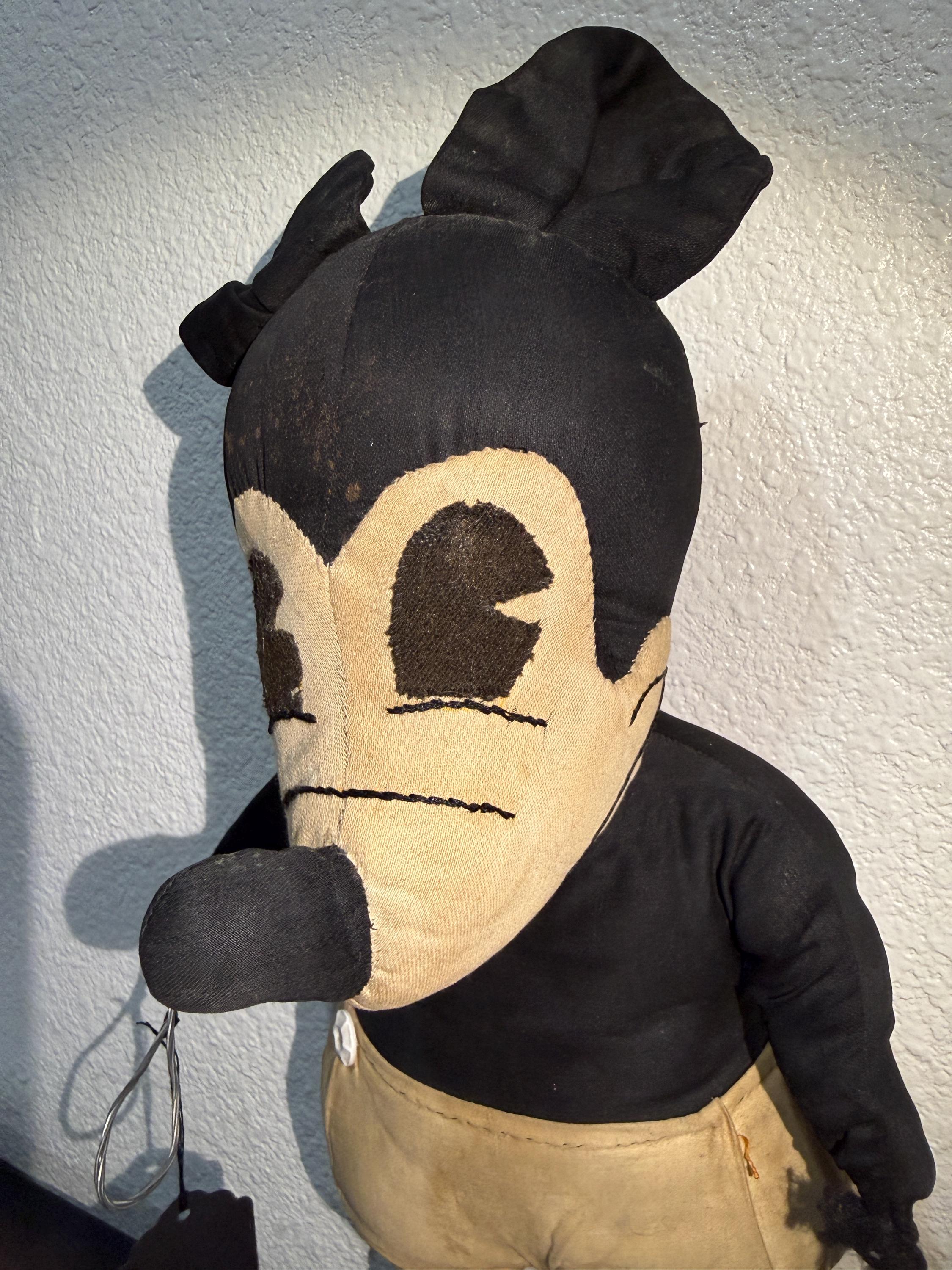 1930s ? Mickey Mouse Cloth Doll 19" Early Disney Charlotte Clark