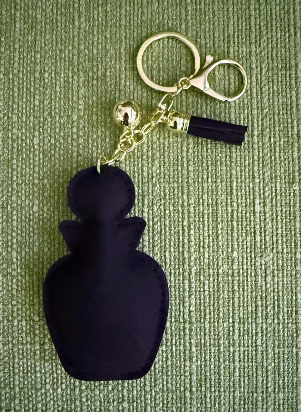 Perfume Bottle Rhinestone Bag Charm Keychain