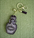 Perfume Bottle Rhinestone Bag Charm Keychain