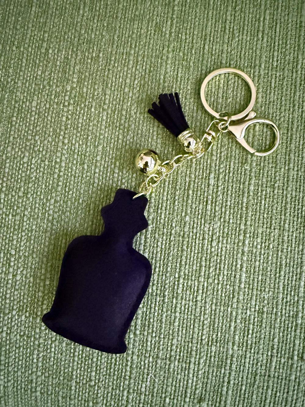 Poison Bottle Rhinestone Bag Charm Keychain