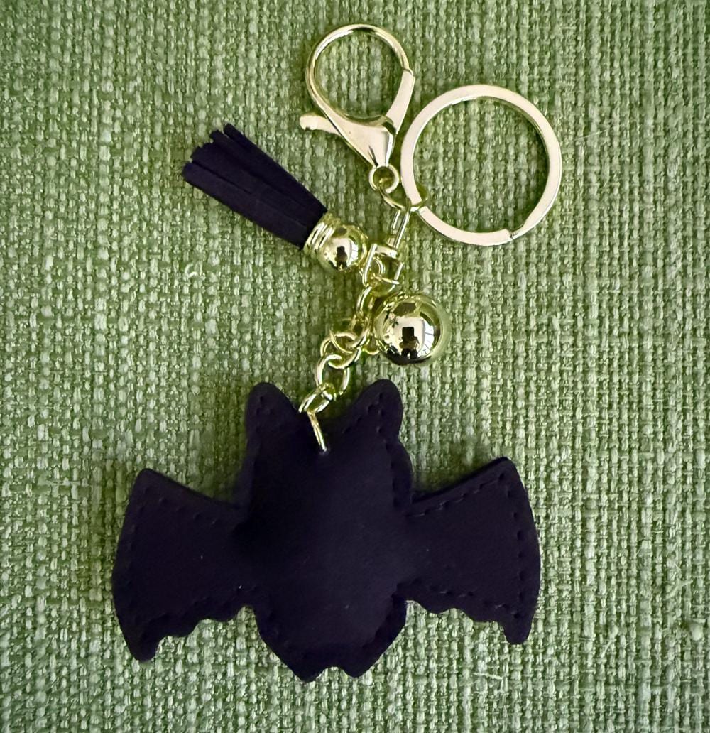 Vampire Bat Rhinestone Bag Charm Keychain