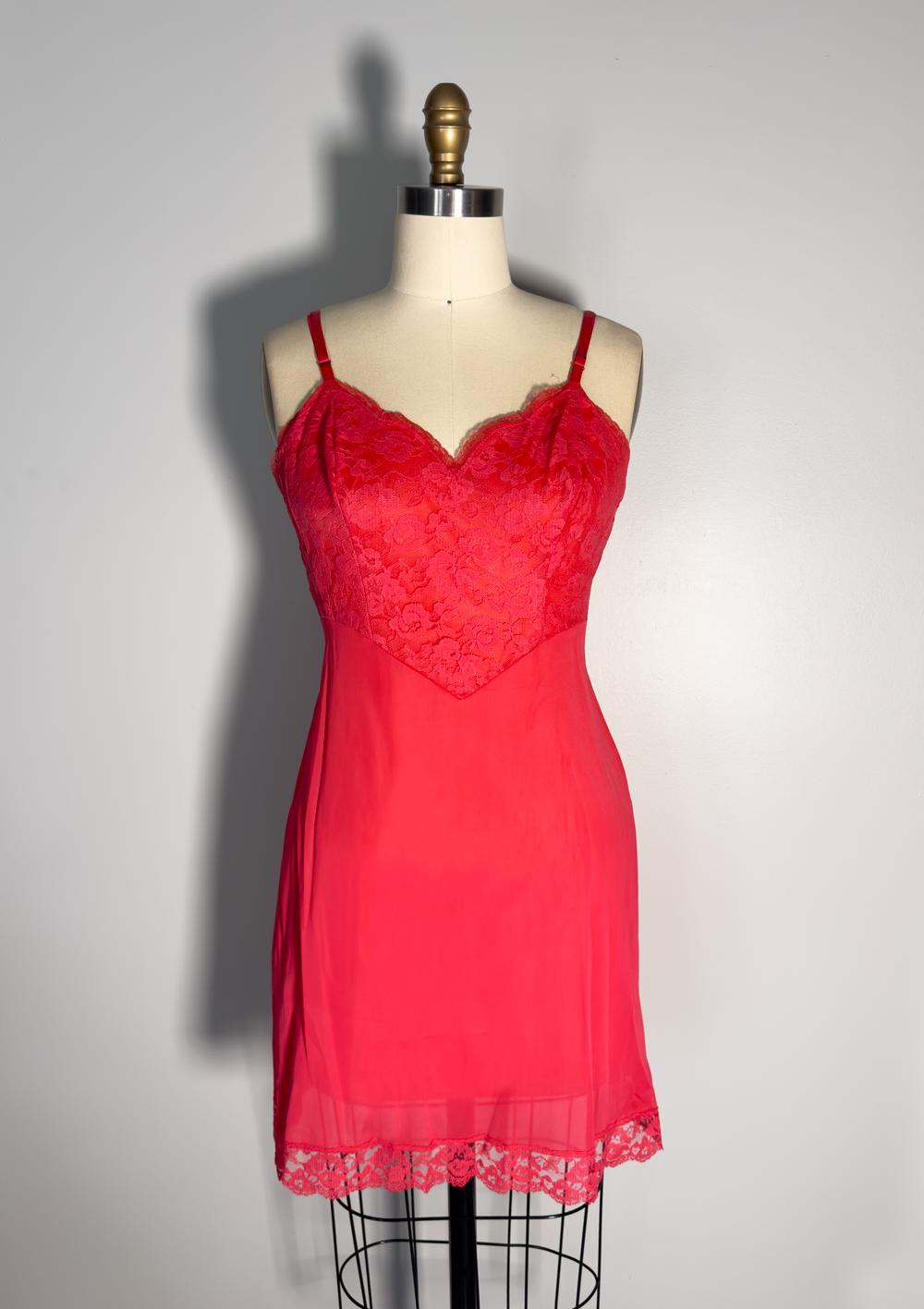 True Vintage Pink Lace Slip - FINAL SALE