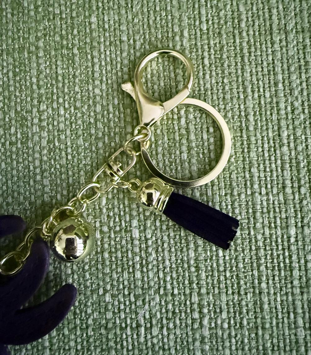 Spider Rhinestone Bag Charm Keychain