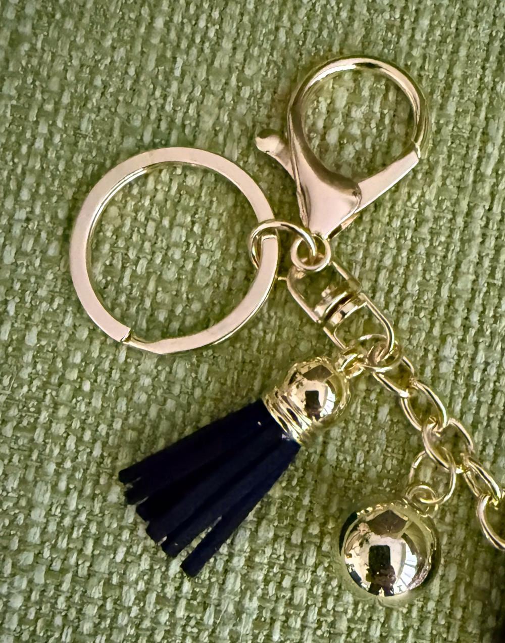 Red Lipstick Rhinestone Bag Charm Keychain